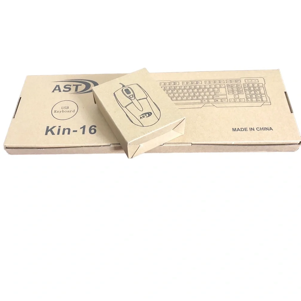 Computer Keyboard AST USB Keyboard KIN 16 with AST Mouse-Black